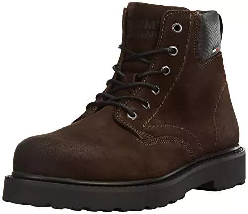 Tommy Jeans Herren Stiefel mit Schnürung und Nylonkragen