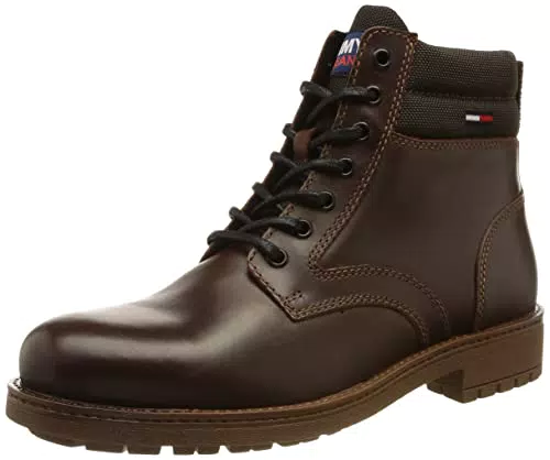 Tommy Jeans Herren Klassische kurze Schnürstiefel Mode Stiefel