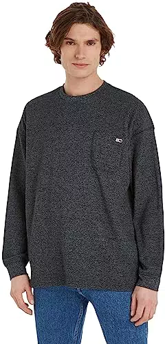 Tommy Jeans Herren Sweatshirt Relaxed Waffle - Blau