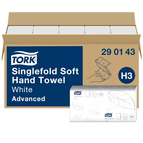 Tork Zickzack Papierhandtücher Advanced 290143 - 2-lagig, saugfähig und reißfest