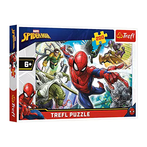 Trefl Ein geborener Held Puzzle Marvel Spider-Man für Kinder ab 6 Jahren