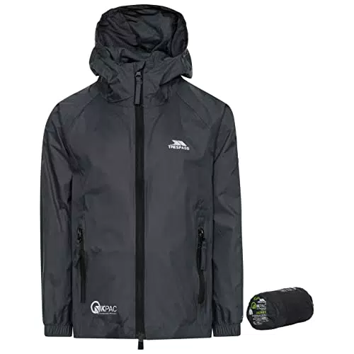 Kinder Wasserdichte Jacke - Trespass Qikpac, Grau