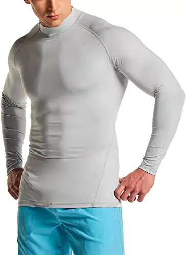 TSLA Herren Langarm Rash Guard UPF 50+ für UV-Schutz und schnelles Trocknen
