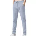 UHouse Herren Chino Hose Slim Fit Freizeithose - Leichte Sommerhose mit Gummizug