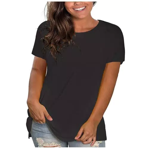UHouse Damenmode T-Shirt Sale - Sommer Blusen & Tuniken aus Baumwolle