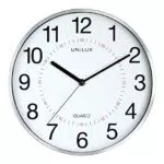 Unilux Wanduhr Aria mit Sekundenzeiger – Modernes Ziffernblatt aus Kunststoff/Glas