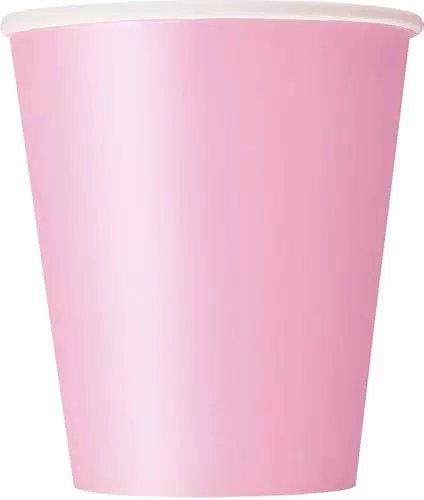 Pappbecher - 266 ml - Baby Rosa - 8 Stück