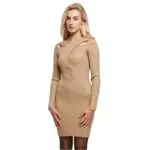 Urban Classics Damen Ladies Crossed Rib Knit Dress Kleid