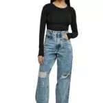 Urban Classics Damen Stretch Jersey Longsleeve Body T-Shirt