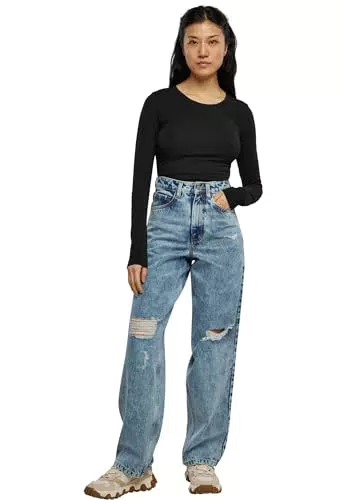 Urban Classics Damen Stretch Jersey Longsleeve Body T-Shirt