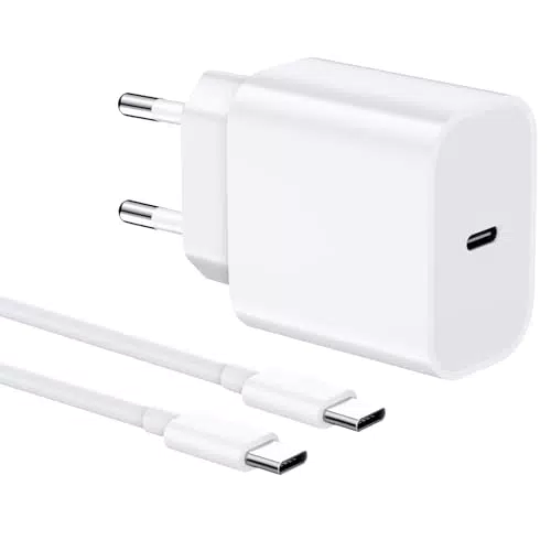 Schnellladegerät USB C für iPhone, iPad und Samsung Galaxy - 25W mit 2M Kabel