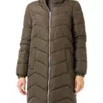 VERO MODA Damen Steppmantel VMLiga lange Jacke mit Kapuze 10289826 Black