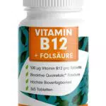 Hochdosiertes Vitamin B12 mit Folsäure - Vegan & laborgeprüft