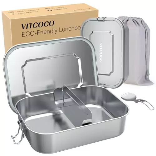 Lunchbox Edelstahl für Kinder - BPA-frei - Ideal für Picknick, Schule und Arbeit