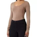 VERO MODA Damen Dünnes Langarm Shirt 2-er Stück Set Basic Stretch Oberteil Pack aus Baumwolle VMMAXI
