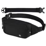 Waterfly Bauchtasche Gürteltasche Hüfttasche Sport - Wasserdicht Nylon Unisex Schwarz für Outdoor Reise Wandern Hundetraining