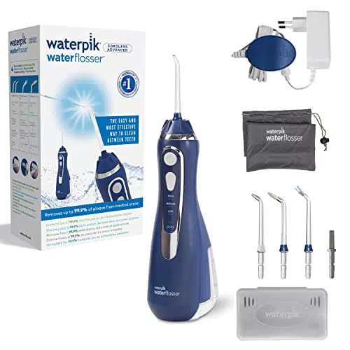 Waterpik Cordless Advanced Waterflosser kabellose Munddusche mit 4 Aufsätzen
