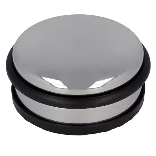 Westcott Türstopper aus Edelstahl - Rund - 10 x 4 cm