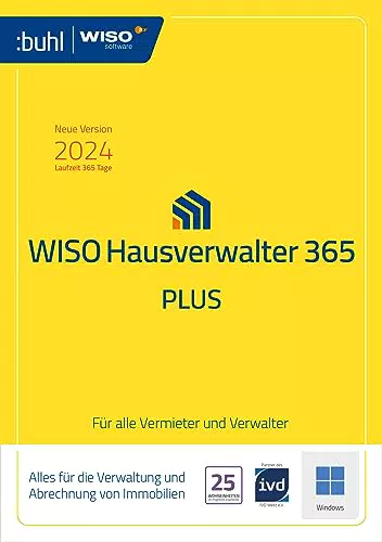WISO Hausverwalter 365 Plus - Mieter-Management Software für 25 Wohnungen