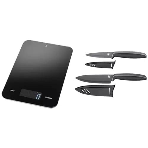 WMF Digitale Küchenwaage & Touch Schneidebrett Set - Praktisches Küchenzubehör