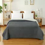 WOLTU Tagesdecke Bettüberwurf Steppdecke Patchwork Wendedesign Kariert
