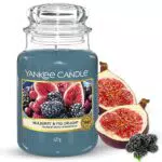 Yankee Candle Duftkerze im Glas - Mulberry & Fig Delight - Lange Brenndauer bis zu 150 Stunden