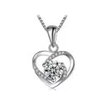 Herzkette Damen 925 Sterling Silber Zirkonia - Geschenkbox für Frauen - Hypoallergen - Yasvitti