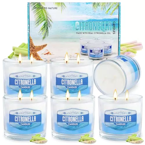 Yinuo Citronella Kerze für Outdoor, ideal für Garten, Balkon und Camping