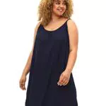 Zizzi Midikleid Damen Große Größen aus Viskose mit Trägern