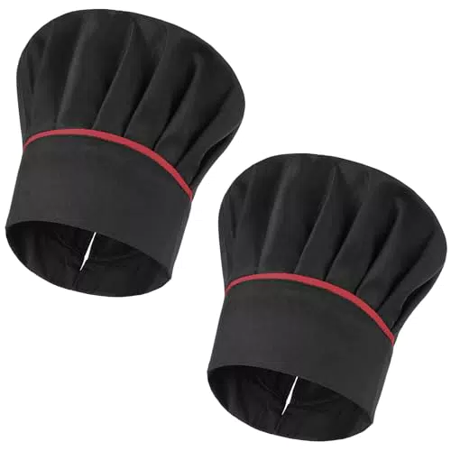 Chefkoch Unisex Kochmütze Verstellbar mit Gummiband für Restaurant und Café