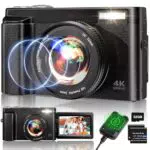 Canon 4K Digitalkamera 48MP mit Autofokus, 2.7'' Flip-Bildschirm und 16x Zoom