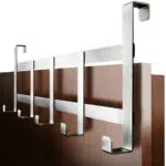 4smile Türgarderobe - Edelstahl Türhakenleiste zum Einhängen universell