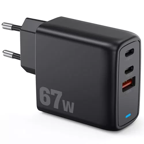 Anker 67W GaN II USB C Ladegerät PD Charger für MacBook Pro/Air, Samsung, iPhone 15