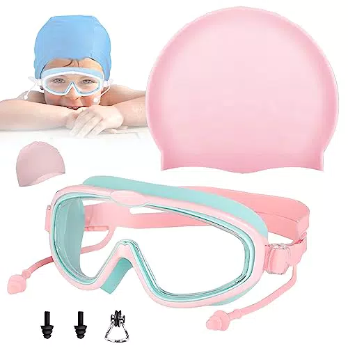 Acrebow Kinderschwimmbrille für 4-15-Jährige, Anti-Fog, wasserdicht, komfortabel