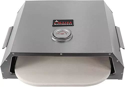 ACTIVA Pizza Box Edelstahl – BBQ-Pizzaofen mit Temperaturanzeige für Grills