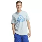 adidas Herren T-Shirt mit gefaltetem Badge-Graphic-Design