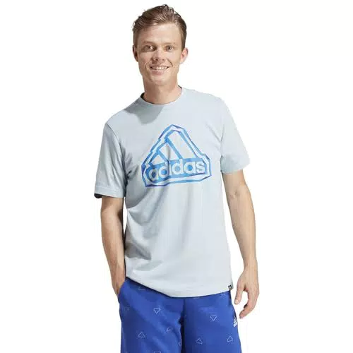 adidas Herren T-Shirt mit gefaltetem Badge-Graphic-Design