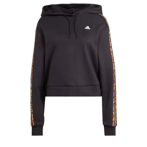 adidas Essentials 3-Stripes Animal Print Relaxed Hoodie für Damen