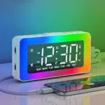 AFEXOA Digitaler Wecker mit Licht, Timer und 8 Weißrausch-Tönen