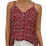 ANCAPELION Damen Sommer Bluse Ärmellos Chiffon Top V-Ausschnitt Elegant
