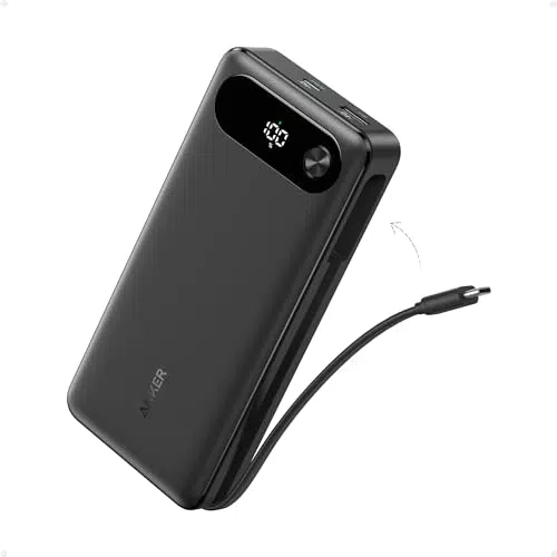 Anker Powerbank 20.000mAh mit USB-C-Kabel, 87W Schnellladegerät für MacBook und iPhone