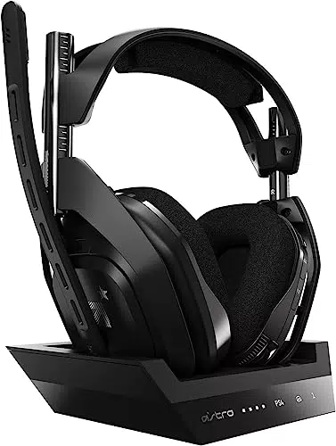 ASTRO Gaming A50 Wireless Headset mit Ladestation - 4. Generation - Dolby Sound - 2,4-GHz-Verbindung - PS5, PS4, PC, Mac - Schwarz.