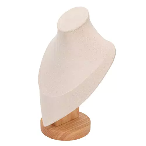 AXOC Schmuck-Büstenständer aus Holz – eleganter Halsketten-Display-Halter für Zuhause