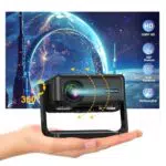 ONOAYO Mini Beamer 1080P HD mit WiFi6, Bluetooth 5.2 und 360° Drehfunktion
