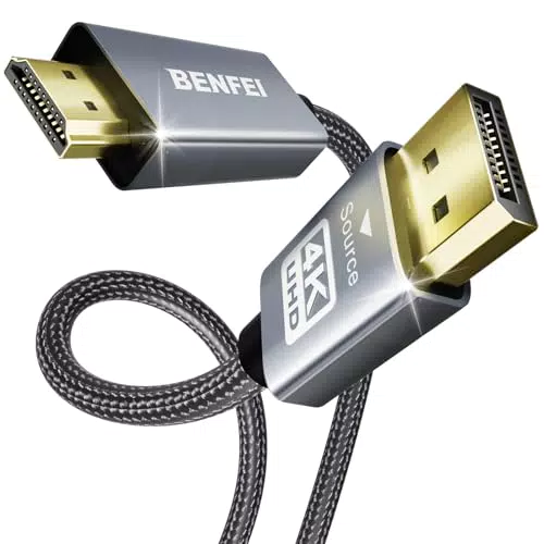 BENFEI 4K DisplayPort auf HDMI Kabel, unidirektional, DP 1.2 zu HDMI 1.4