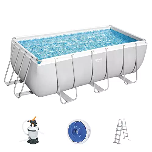 Bestway Power Steel Frame Pool Set mit Sandfilteranlage 412 x 201 x 122 cm