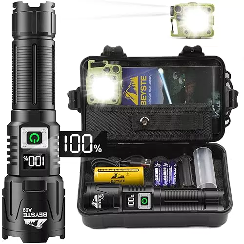 BEYSTE LED Taschenlampe Aufladbar 30000 Lumen für Outdoor und Camping