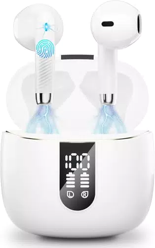Bluetooth In-Ear Kopfhörer mit Mikrofon, Tiefer Bass, Wireless, LED-Anzeige - IP7 Wasserdicht, Sport, USB-C - [Nome del Brand]