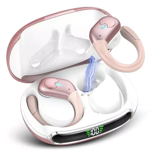 Bluetooth Kopfhörer Sport mit ENC Mikrofon, 60Std HiFi Stereo, IP7 Wasserdicht