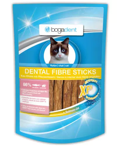 Bogadent Dental Fibre Sticks für Katzen mit Lachs